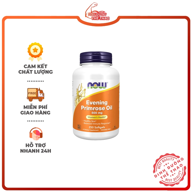 Now Evening Primrose Oil, Tinh Dầu Hoa Anh Thảo Cân Bằng Nội Tiết Tố Nữ, Đẹp Da 500MG