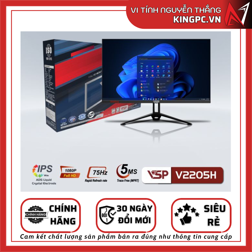 Màn hình VSP phẳng 22 inch (VSP/ FHD/ VA/ IPS/ 75HZ) | BigBuy360 - bigbuy360.vn