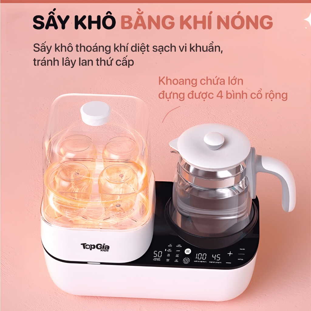 Combo 2 máy rời hâm sữa tiệt trùng UVC Topgiakids