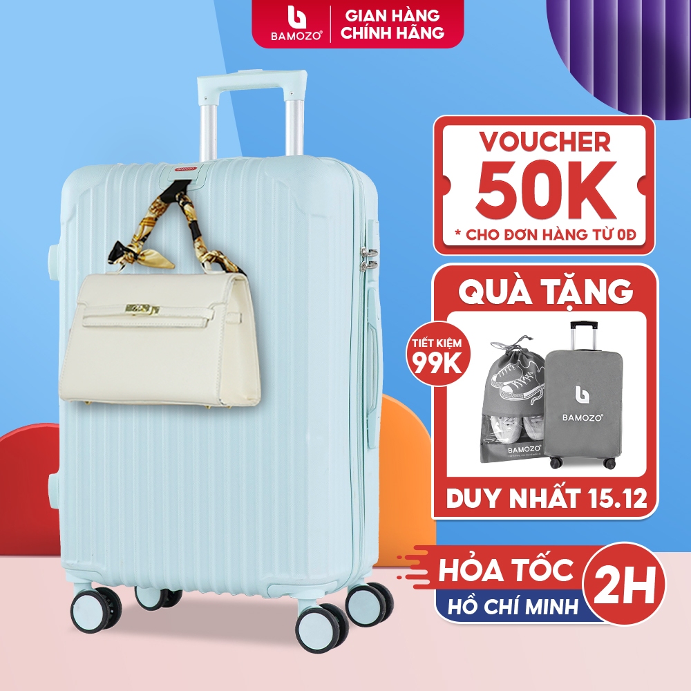 Vali Du Lịch Bamozo 8801 Size 20/24 Chất Liệu Nhựa ABS+PC Cao Cấp Bền Đẹp Bảo Hành 5 Năm - Lỗi 1 Đổi 1 Trong 30 Ngày