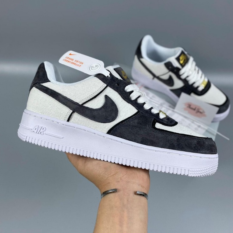 Giày _Nike Air Force 1 Vải Da Lộn Xám Lông Chuột , Giày AF1 Da Lộn Lông Chuột Bản S.Cấp Full Bill Box