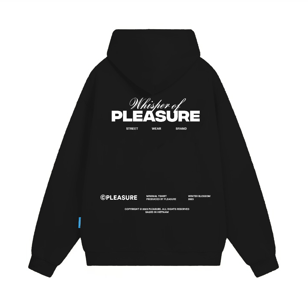 Áo hoodie form rộng unisex chất liệu nỉ bông họa tiết in chữ  PLEASURE nam nữ mặc đều đẹp | BigBuy360 - bigbuy360.vn