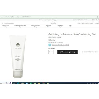 Gel dưỡng da Enhancer Skin Nuskin 100ML giúp dưỡng ẩm, dịu da khô