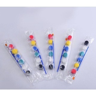 Vỉ màu nước 6 màu cơ bản kèm 1 cọ