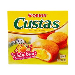 Bánh orion Custas,bánh kem trứng hộp 12 cái