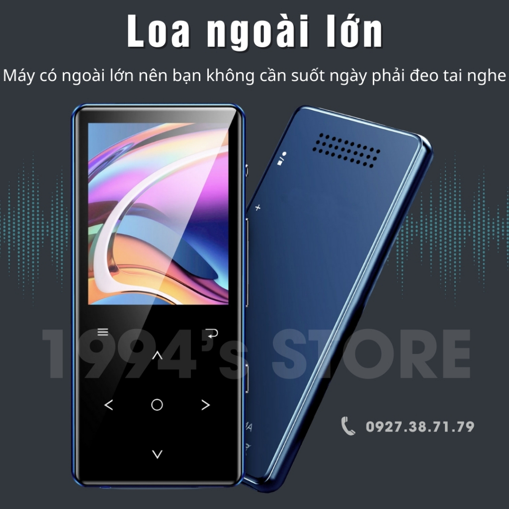 Máy Nghe Nhạc Benjie K3 bản 2024 Lossless Bluetooth 5.2 - Loa ngoài - Màn hình lớn để xem phim, xem ảnh...
