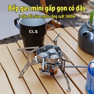 Bếp Ga Mini Chống Gió Gấp Gọn Du Lịch Dã Ngoại Cắm Trại, Bếp Gas Du Lịch Dã Ngoại ( HỘP ĐỎ )