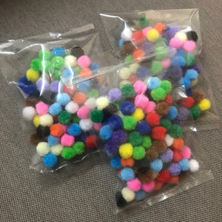 Túi 100/200 quả bông pom pom 1cm nhiều màu