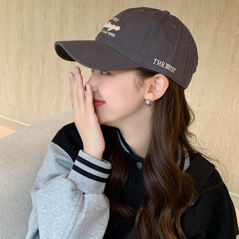 Mũ lưỡi trai, nón kết nam nữ thêu nổi chữ Vintage đi học đi chơi chất liệu vải Kaki thoáng khí SOLILA STORE