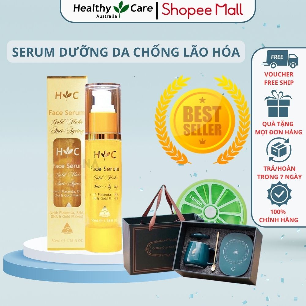 Tinh chất dưỡng da chống lão hóa Healthy Care Anti Ageing Gold Flake Face Serum 50ml