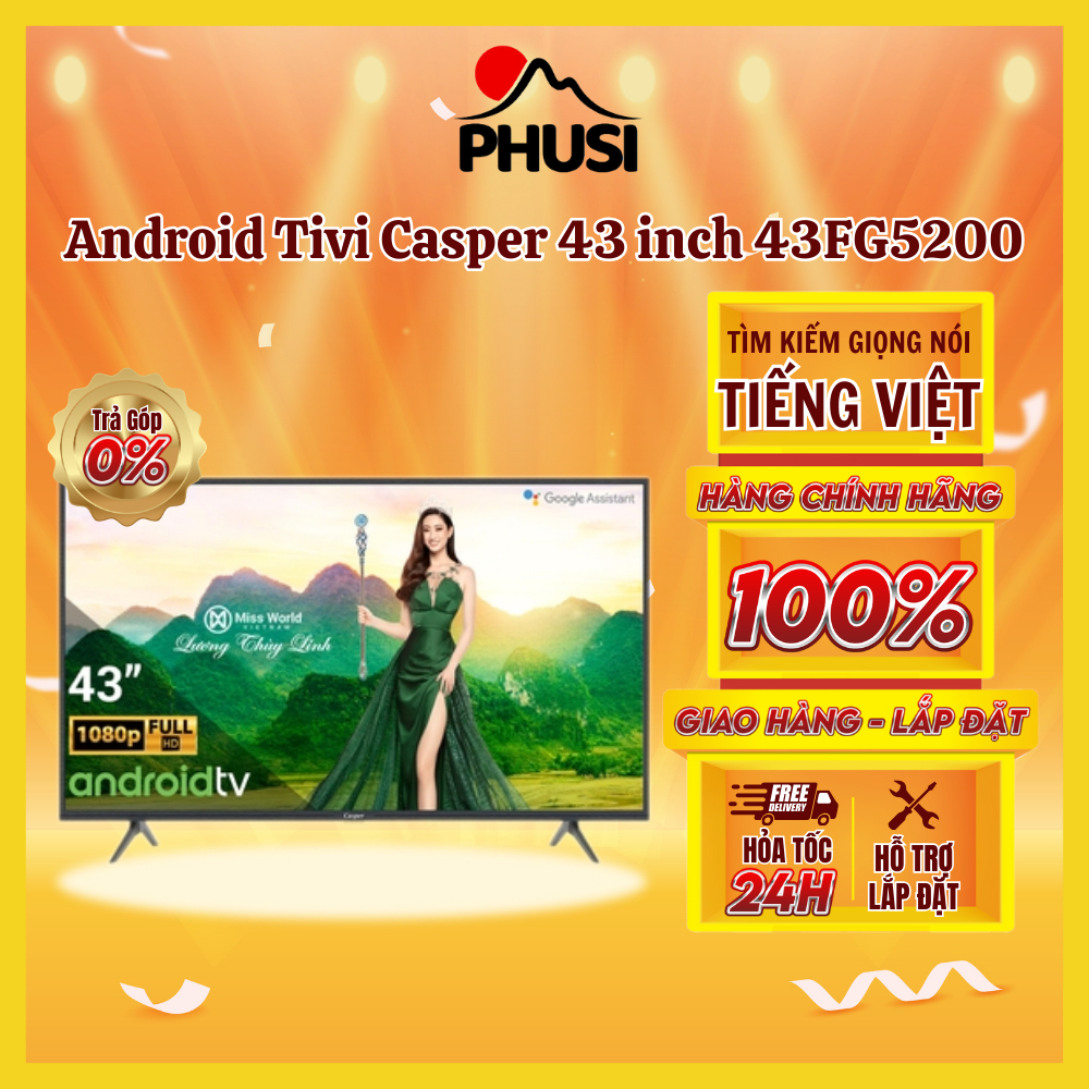 [43FG5200] - [MIỄN PHÍ GIAO LẮP] - Smart Tivi Casper 43 inch 43FG5200