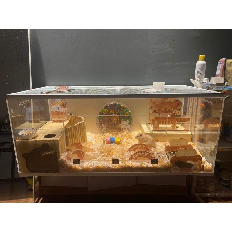 Hầm Trú Ẩn Cho Lồng Hamster Bằng Gỗ Thông HiBi Home