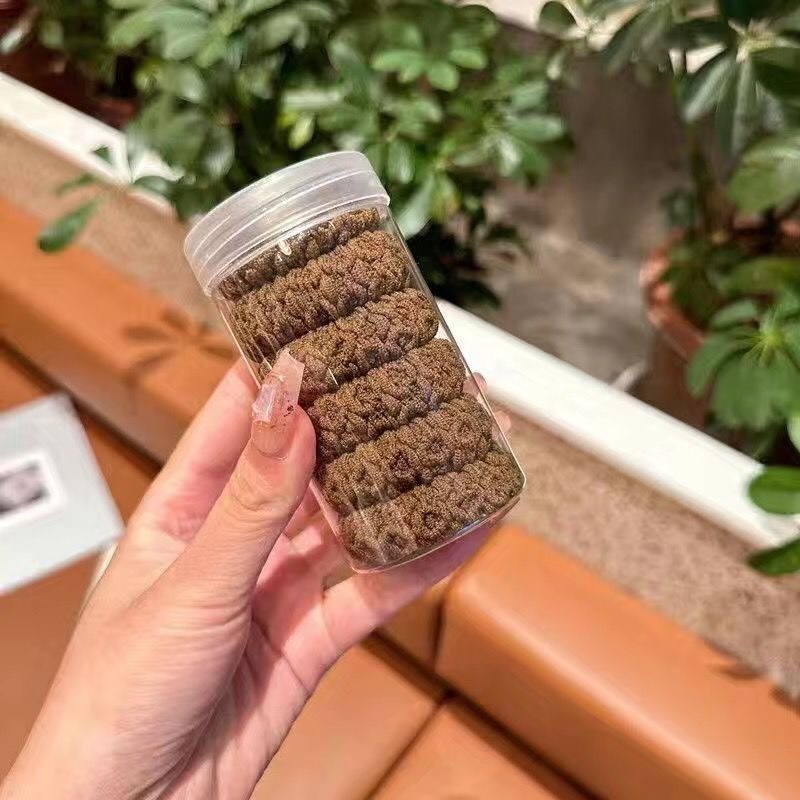 Ống dây thun buộc tóc 1 set 6 cái bảng to màu đen màu nâu màu trắng giá rẻ sinh viên