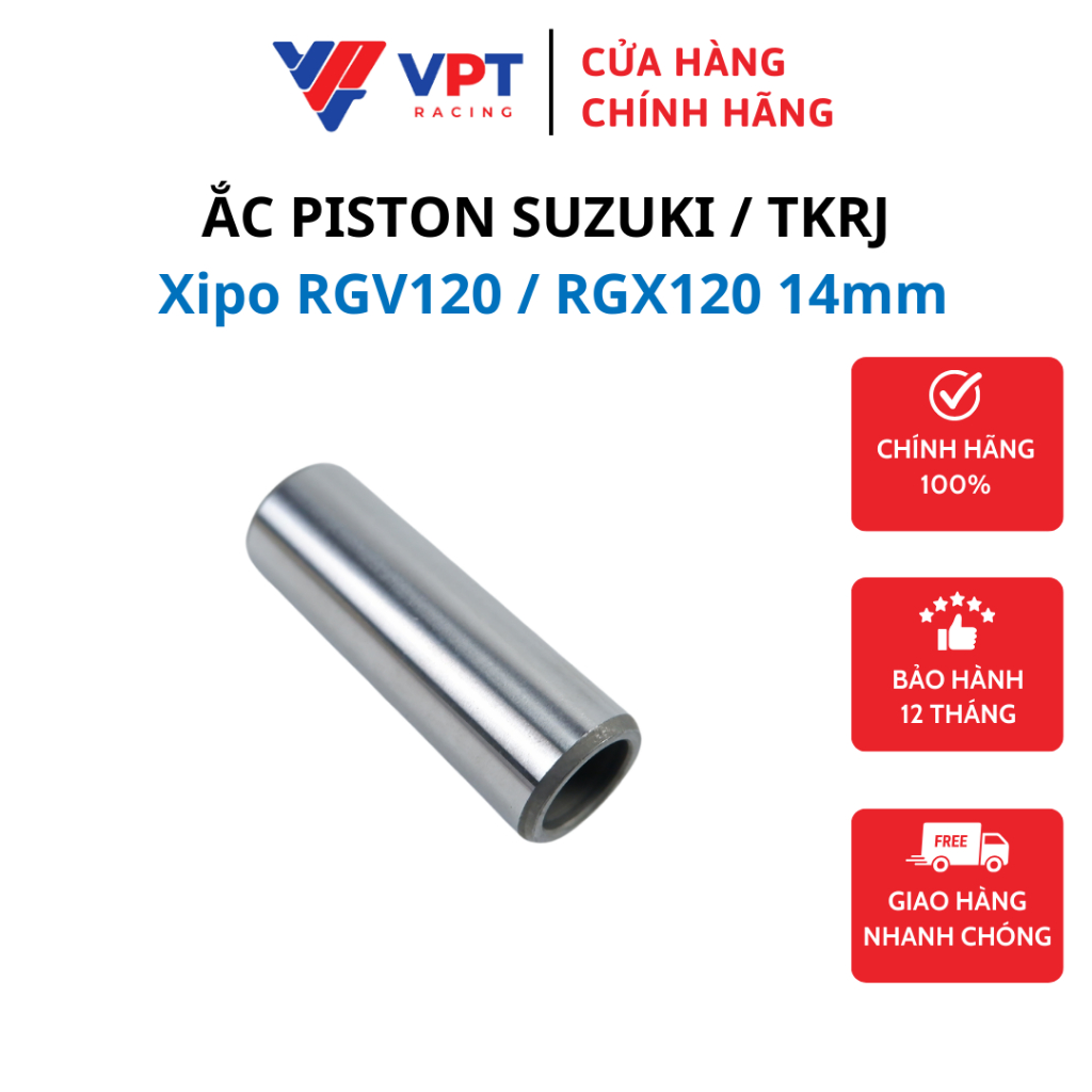 Ắc piston Xipo RGV120/ RGX120 14mm/chính hãng Suzuki/ TKRJ