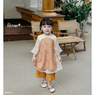 Áo dài hoa nhí cho bé gái