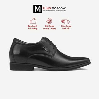 Giày tây nam, giày da nam phong cách Derby Tùng Moscow da trơn vân nổi chống nhăn cao cấp - 020255