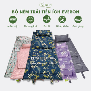 💏Bộ đệm/nệm trải tiện ích Everon🎁Set đệm ngủ văn phòng đa năng