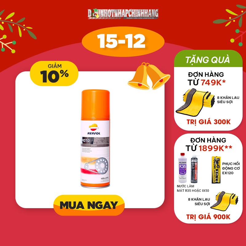 Dưỡng sên nhập khẩu cao cấp Repsol Moto Chain 400ml (Made In Spain)