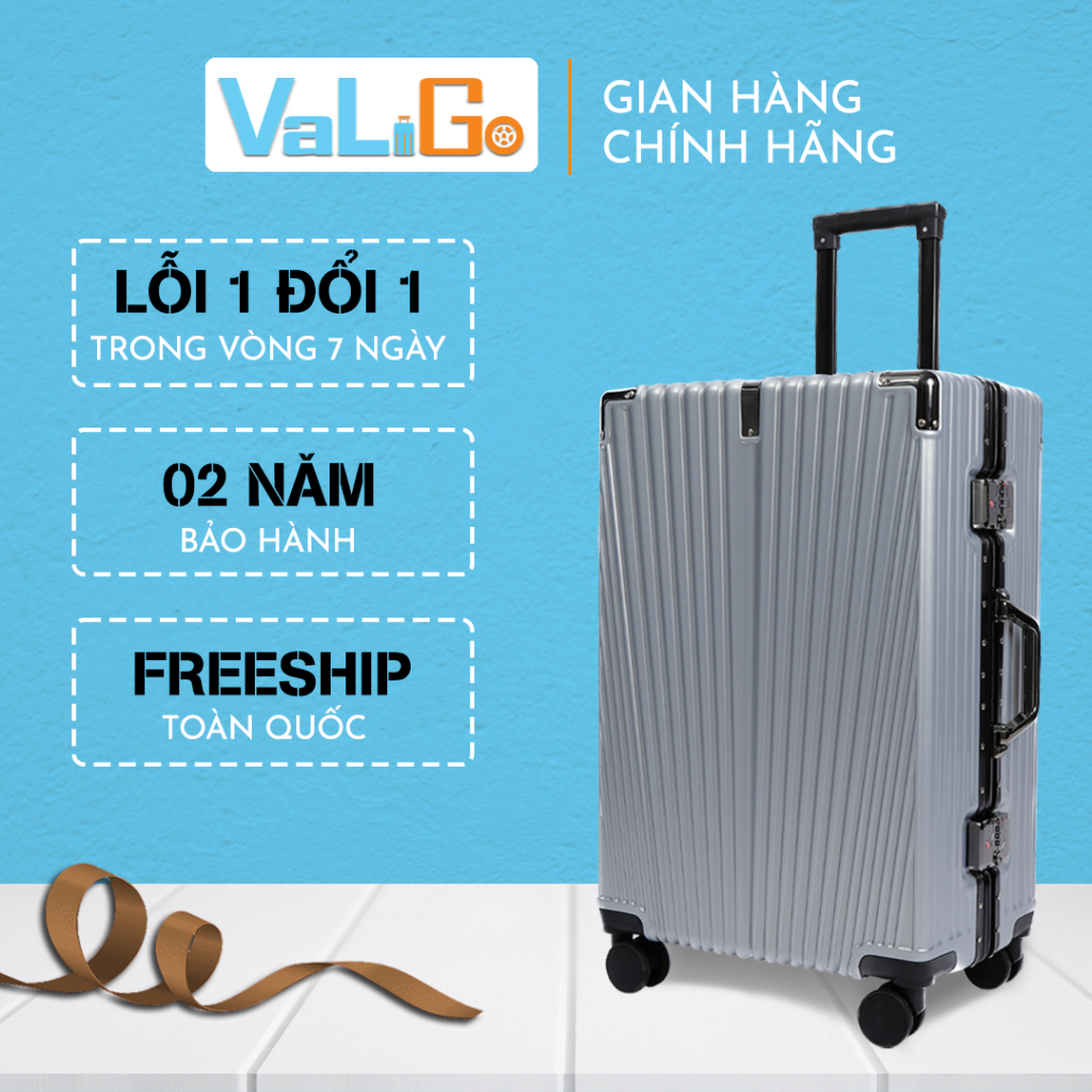 Vali Khung Nhôm khóa sập Size 24,Vali khung nhôm cao cấp, Vali du lịch cỡ lớn, Vali size 24 của nhà 