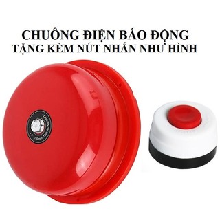 CHUÔNG ĐIỆN BÁO ĐỘNG  + TẶNG KÈM NÚT NHẤN NHƯ HÌNH