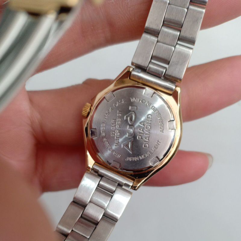 Đồng hồ si nhật nữ hiệu AUDI DIAMOND mạ vàng độ mới cao 95%