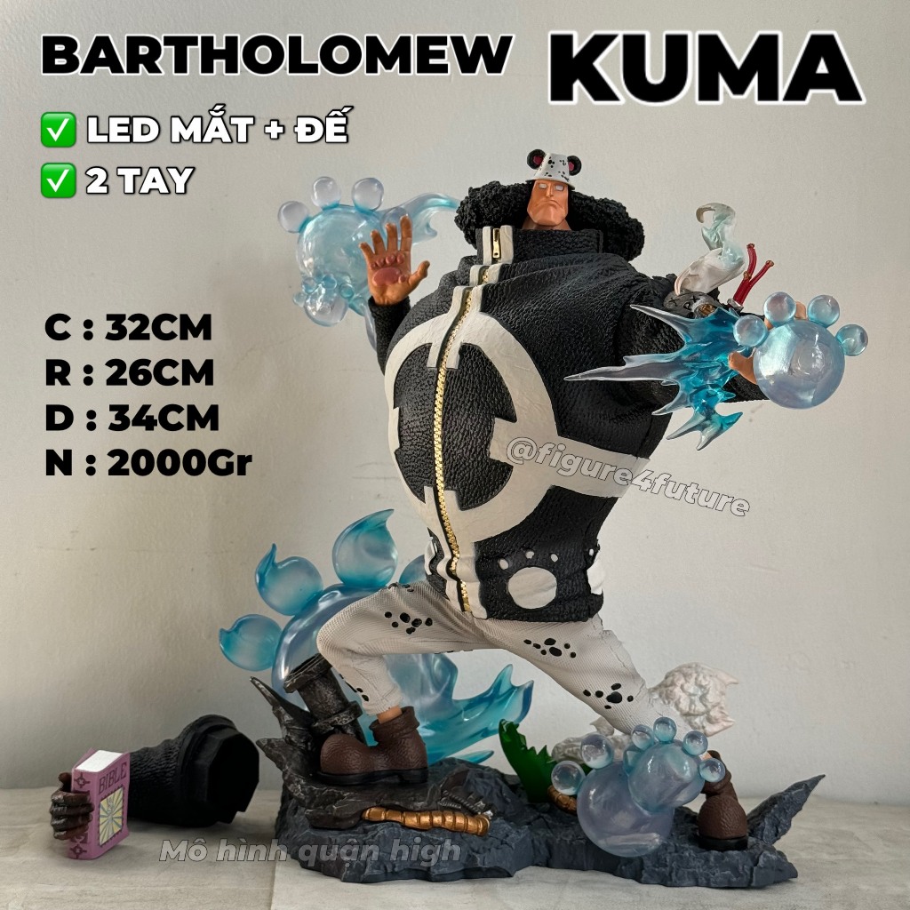 Mô hình Bartholomew Kuma Cao 32Cm có LED cực đẹp - Parcifista kuma 2 tay thay thế - Onepiece thất vũ hải Kuma
