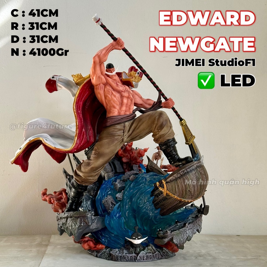 Mô hình nhân vật Râu trắng jimei studioF1 - Edward newgate cao 41cm có LED cực đẹp - One piece râu trắng