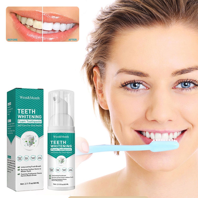 kem đánh răng cấp tốc phun bọt Hương vị bạc hà Không gây kích ứng Loại bỏ vết ố vàng trên răng hiệu quả