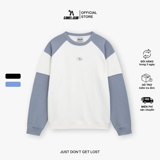  Áo Sweater nỉ chân cua 350gsm COLOR BLOCK nam nữ oversize  hình in sắc nét 