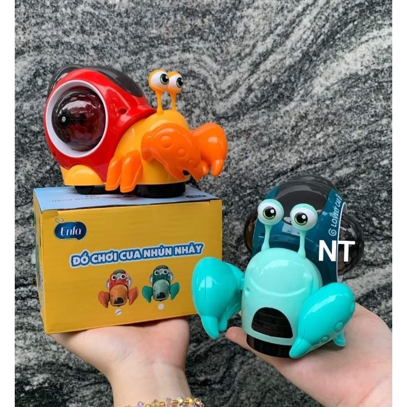 Đồ chơi cua nhún nhảy có nhạc đèn quà tặng enfa