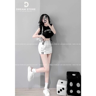 Áo Thun Croptop Cánh Dơi: Rút Dây Hai Bên Eo, In Hình Trước - Phong Cách Năng Động và Thời Trang TTGB0022