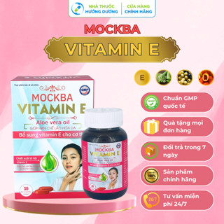 Viên uống Mockba Vitamin E dưỡng ẩm chăm sóc da dưỡng trắng và mờ thâm sẹo