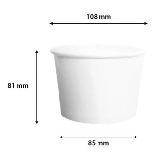 Set 100 tô giấy 500ml kèm nắp PP