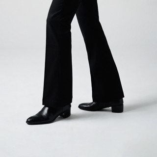 Giày Boots Nam TARMOR Dây Kéo Màu Đen Da Thật Zipper Boots In Black Leather