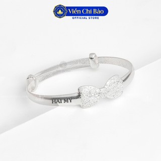 Lắc tay trẻ em hình nơ khắc chữ dễ thương cho bé ( Hàng có sẵn ) chất liệu bạc 925 thương hiệu Viễn Chí Bảo L400430