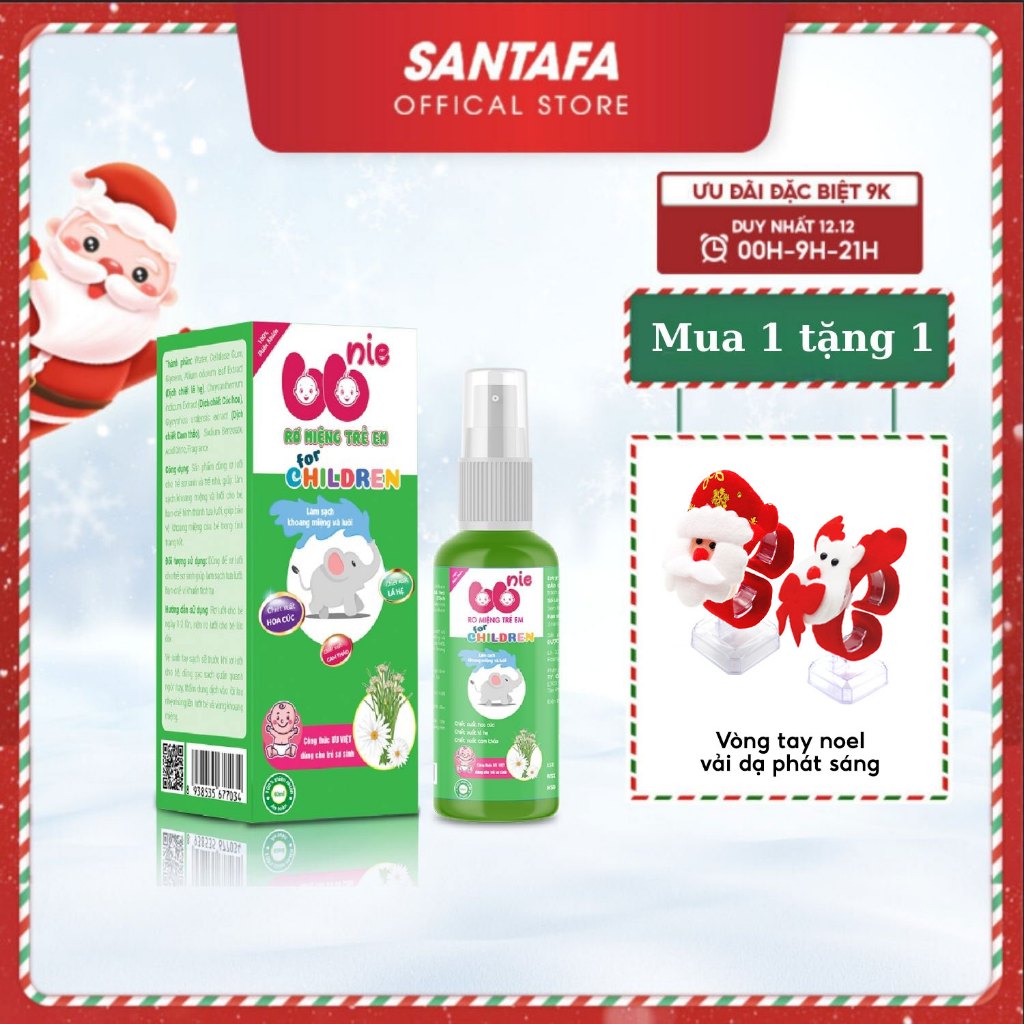 Xịt Rơ Miệng BBNIE Dùng Được Cho Trẻ Sơ Sinh Vị Cam Vị Dâu 40ml