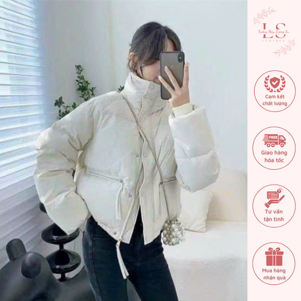 Áo phao béo cổ đứng túi khóa ngang 4 màu hot hit, chất phao dày dặn siêu ấm hàng Qc lương su shop
