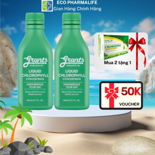 Combo 2 Nước Diệp Lục Cô Đặc Grants Of Australia Làm Sáng Da Tăng Cường Sức Đề Kháng Thải Độc Gan 500ml_Eco Pharmalife