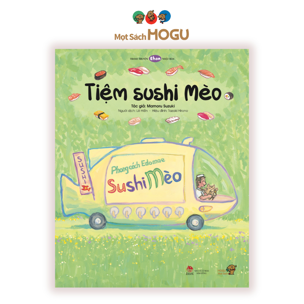 Tranh truyện - Phát triển quan sát cho bé 3 6 tuổi - Tiệm sushi mèo (Sách Ehon)
