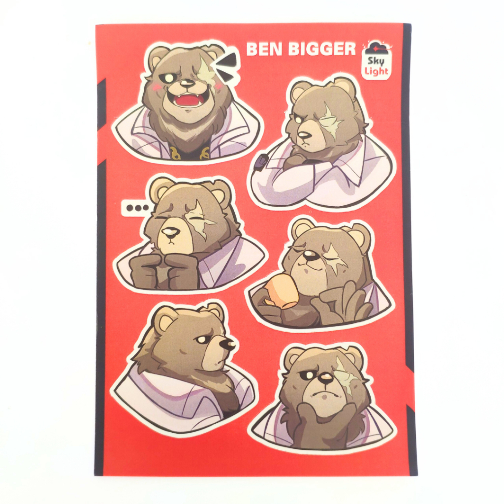 NO.06 BEN BIGGER - Sticker Furry Sheet A6 Decal chống nước 2