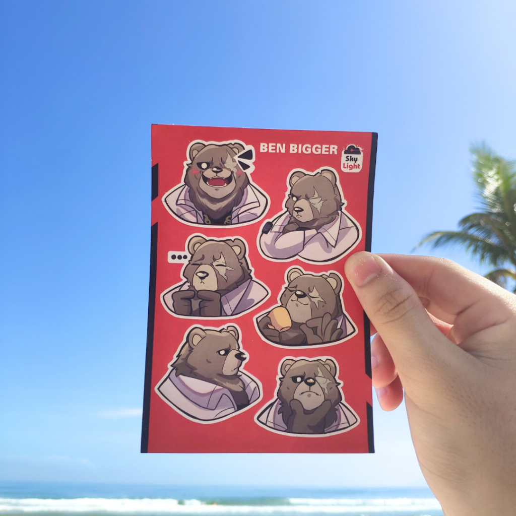 NO.06 BEN BIGGER - Sticker Furry Sheet A6 Decal chống nước 5