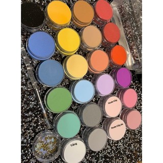 Bột Nail Set 24 hũ bột 10gram chuyên đắp hoa bột nail.
