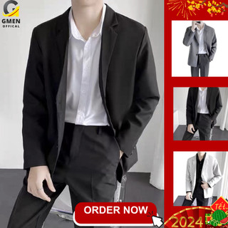 Áo Khoác Blazer Nam Dài Form Rộng chất Flannel Hàn cao cấp phong cách Hàn Quốc trẻ trung cá tính