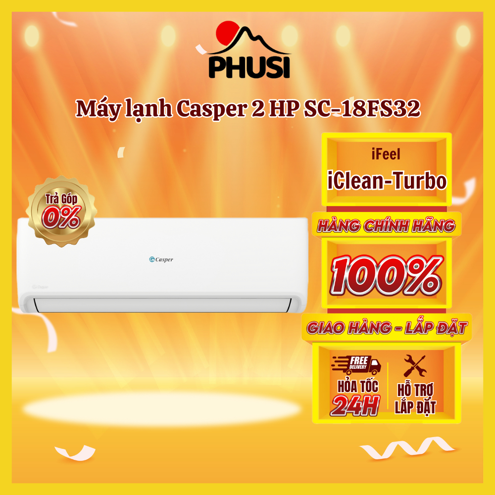 [SC-18FS32] - [MIỄN PHÍ GIAO LẮP] - Máy lạnh Casper 2 HP SC-18FS32