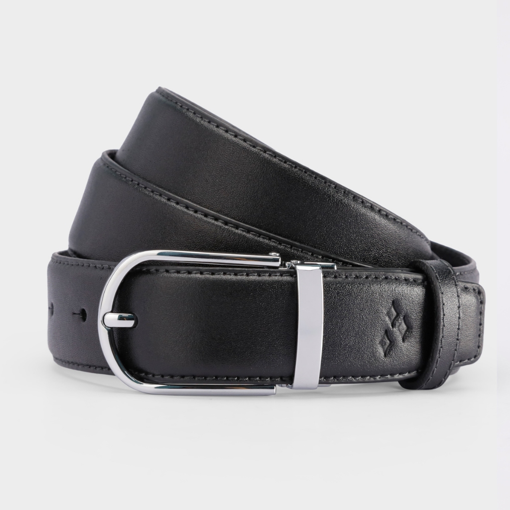 Thắt Lưng Nam Da Bò Trơn Đầu Khoá Kim Sang Trọng