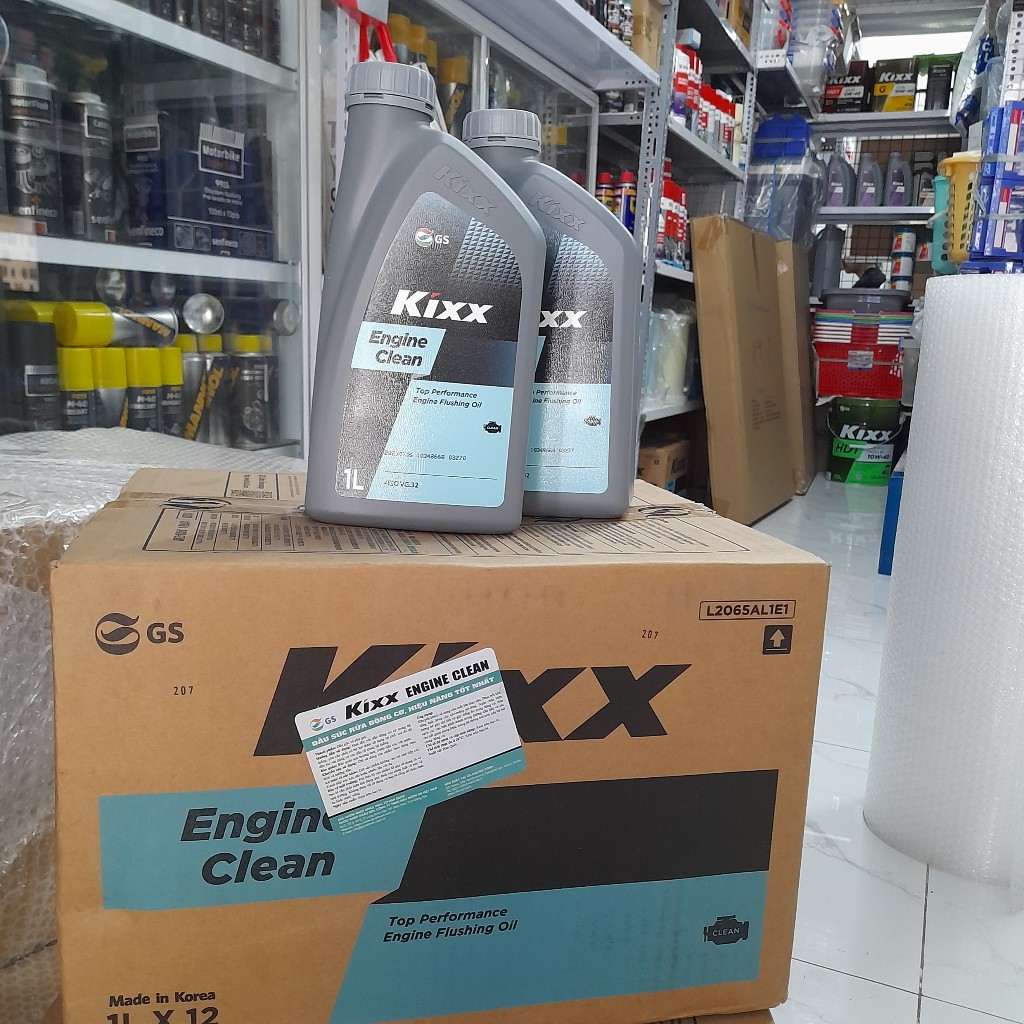 Dầu xúc rửa động cơ KIXX Engine Clean 1 lít Chính Hãng - HIBUDDY