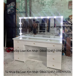 Bàn trang điểm nhựa đài loan siêu đẹp cho tiệm make up freeship tphcm