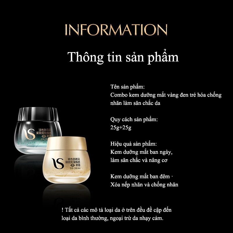 Kem dưỡng mắt chống nhăn giảm quầng thâm serum chống lão hóa cho quầng mắt kem mắt Chống bọng 25g