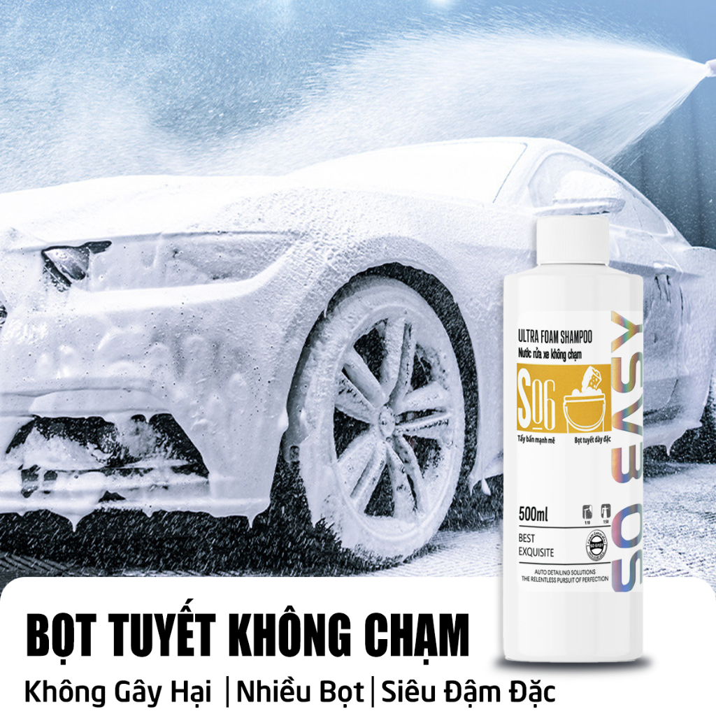Dung dịch rửa xe bọt tuyết không chạm S06 chuyên dụng dành cho oto, xe máy, nước rửa xe ô tô siêu đậm đặc, bảo vệ sơn xe