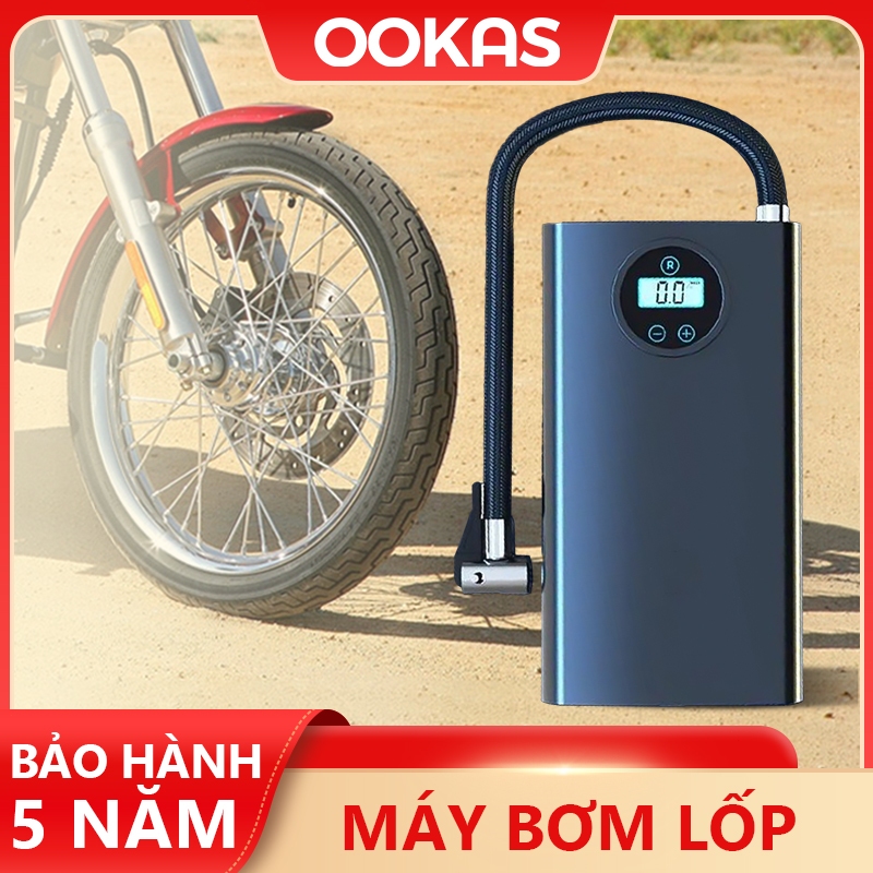 OOKAS Bơm hơi bơm lốp ô tô bơm xe máy bơm xe đạp bom cam tay da nang bơm xe máy mini